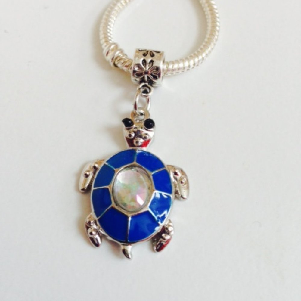 “Turtle” Dangling Charm Bead For European Style Charm Bracelets or Necklace